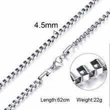 Laden Sie das Bild in den Galerie-Viewer, Standart men Stainless Steel Choker with 21-24 Inches (2.1mm-5mm Wide)
