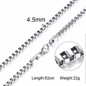 Standart men Stainless Steel Choker with 21-24 Inches (2.1mm-5mm Wide)