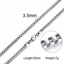 Laden Sie das Bild in den Galerie-Viewer, Standart men Stainless Steel Choker with 21-24 Inches (2.1mm-5mm Wide)
