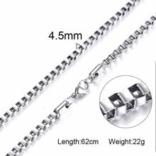 Laden Sie das Bild in den Galerie-Viewer, Standart men Stainless Steel Choker with 21-24 Inches (2.1mm-5mm Wide)