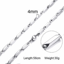 Laden Sie das Bild in den Galerie-Viewer, Standart men Stainless Steel Choker with 21-24 Inches (2.1mm-5mm Wide)