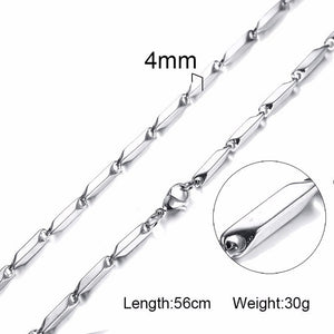 Standart men Stainless Steel Choker with 21-24 Inches (2.1mm-5mm Wide)