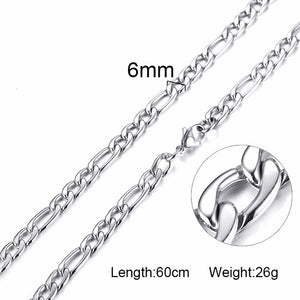 Standart men Stainless Steel Choker with 21-24 Inches (2.1mm-5mm Wide)