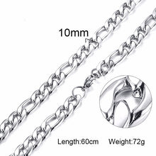 Laden Sie das Bild in den Galerie-Viewer, Standart men Stainless Steel Choker with 21-24 Inches (2.1mm-5mm Wide)