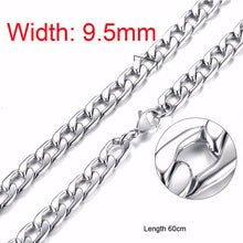 Laden Sie das Bild in den Galerie-Viewer, Standart men Stainless Steel Choker with 21-24 Inches (2.1mm-5mm Wide)
