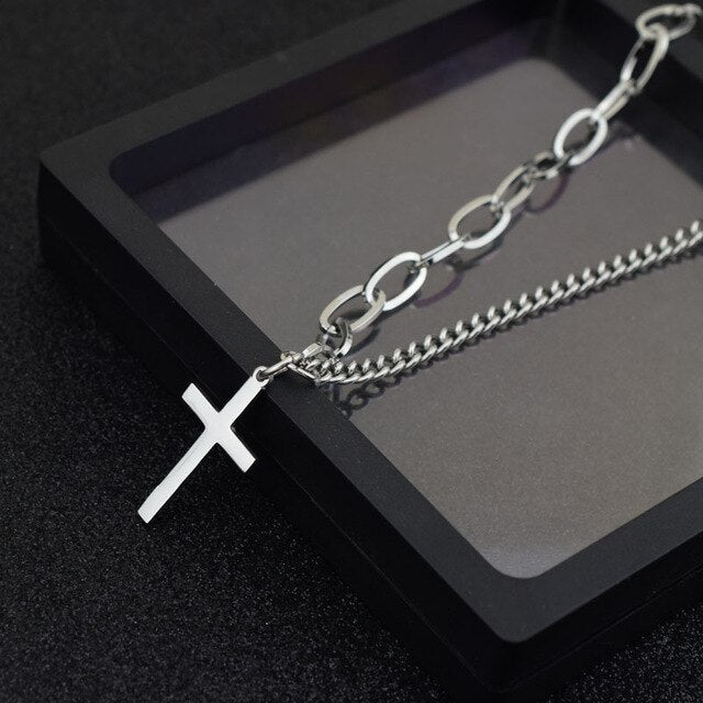 Long Cross Alien Pendant Disco DJ Band