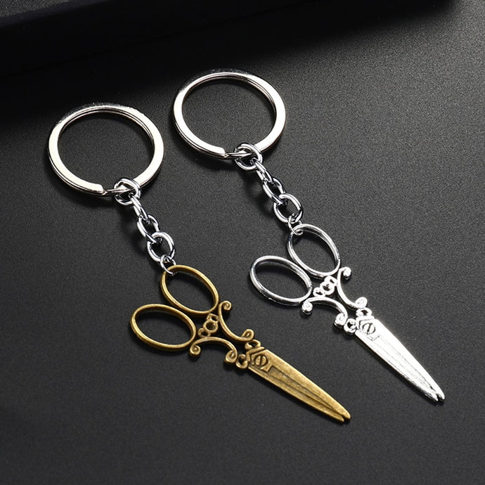 Gadget Keychain Vintage Barber Scissor Comb Stylist Scissor Creatie