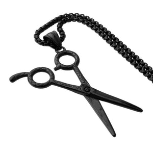 Punk Barbe Silver Rose Gold Black Color 316L Stainless Steel Hair clipper Scissors Pendants