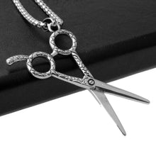 Laden Sie das Bild in den Galerie-Viewer, Punk Barbe Silver Rose Gold Black Color 316L Stainless Steel Hair clipper Scissors Pendants
