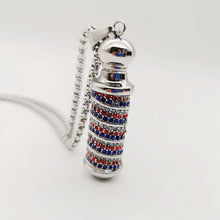 Laden Sie das Bild in den Galerie-Viewer, Black Knight Gold color stainless steel carved Cylinder pendant Unique necklace