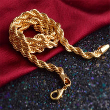 Laden Sie das Bild in den Galerie-Viewer, 18 K 6MM 50 cm 20 inch men chain twist necklace