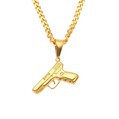 Gold Color Pistol Gun Unisex