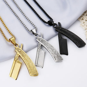 Barber Shaver Stainless Steel Razor  Necklaces