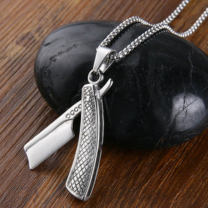 Barber Shaver Stainless Steel Razor  Necklaces
