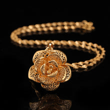 Laden Sie das Bild in den Galerie-Viewer, Hollow Flower Statement  24K Yellow Gold Filled