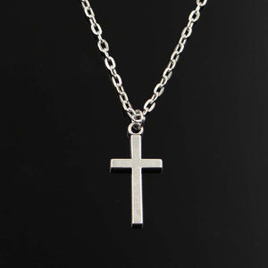 Simple Classic  cross Antique Silver Pendant Short Long Chain