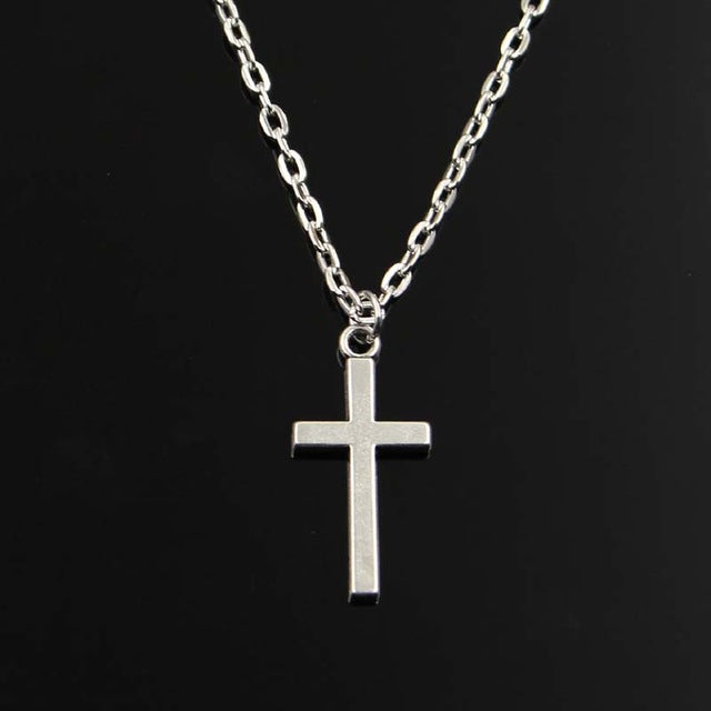 Simple Classic  cross Antique Silver Pendant Short Long Chain
