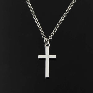 Simple Classic  cross Antique Silver Pendant Short Long Chain