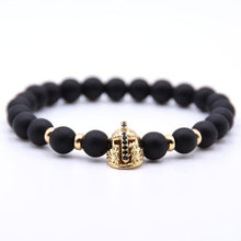 Laden Sie das Bild in den Galerie-Viewer, Zirconia Gladiator Spartan Helmet Bracelets Pulseras Hombre Armband