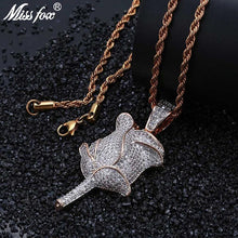 Laden Sie das Bild in den Galerie-Viewer, Valentine&#39;s Day Iced Out Rose 24K Gold Plated