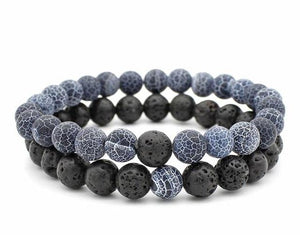 8mm Lava Beads Braslet For Men
