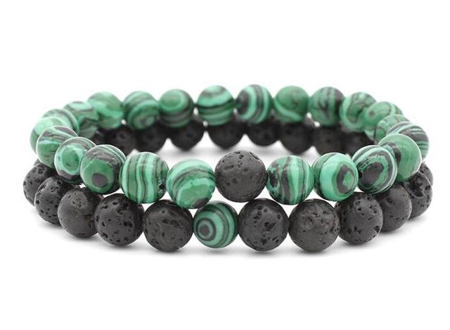 8mm Lava Beads Braslet For Men