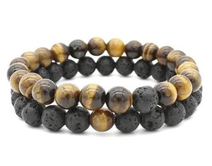 8mm Lava Beads Braslet For Men
