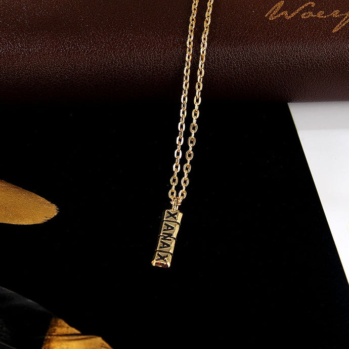 Fashion XANAX Letter Gold Small Pendant Necklace Unisex Pill Necklaces & Pendants Women Men Gold Silver Long Chain Necklace Gift