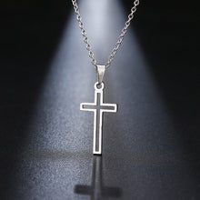 Laden Sie das Bild in den Galerie-Viewer, Lover&#39;s Cross Necklace Small Gold Cross Religious
