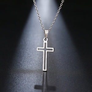 Lover's Cross Necklace Small Gold Cross Religious