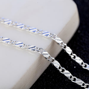 Gold silver Color Flat snake Link Chain