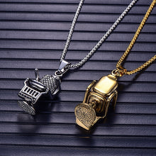 Laden Sie das Bild in den Galerie-Viewer, Titanium Stainless Steel Barbershop Sofa Chair Pendants Necklace for Men Barber Gold Silver