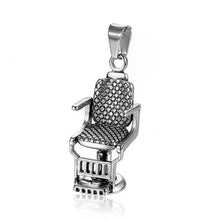 Laden Sie das Bild in den Galerie-Viewer, Titanium Stainless Steel Barbershop Sofa Chair Pendants Necklace for Men Barber Gold Silver