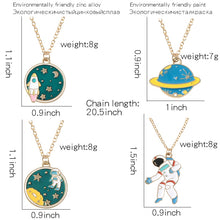 Laden Sie das Bild in den Galerie-Viewer, Cute Necklace Universe Planet Rocket Astronaut Necklace