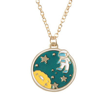 Laden Sie das Bild in den Galerie-Viewer, Cute Necklace Universe Planet Rocket Astronaut Necklace