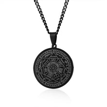 Laden Sie das Bild in den Galerie-Viewer, Mens&#39;s Necklace Stainless Steel Gold Color The Seals Sigil Gabriel Sign