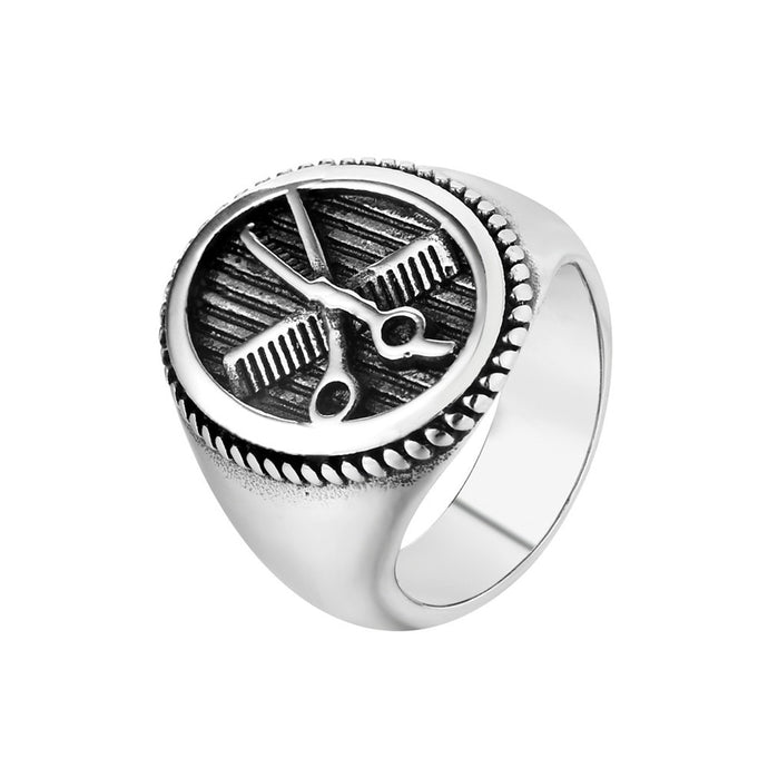 barber ring 316L Stainless Steel Jewelry Hairdressing Tools Style Ring