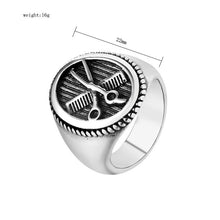 Laden Sie das Bild in den Galerie-Viewer, barber ring 316L Stainless Steel Jewelry Hairdressing Tools Style Ring